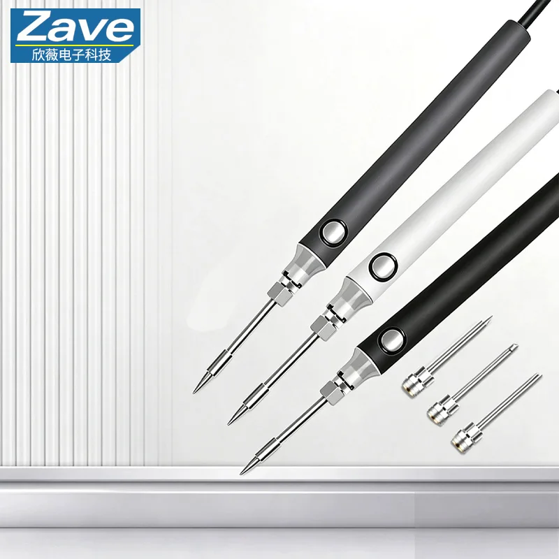 ZAVE Portable Internal Heating USB Rechargeable Mini SolderingIron Wireless Handheld Solder PenWelding Kit for Home& Dormitory