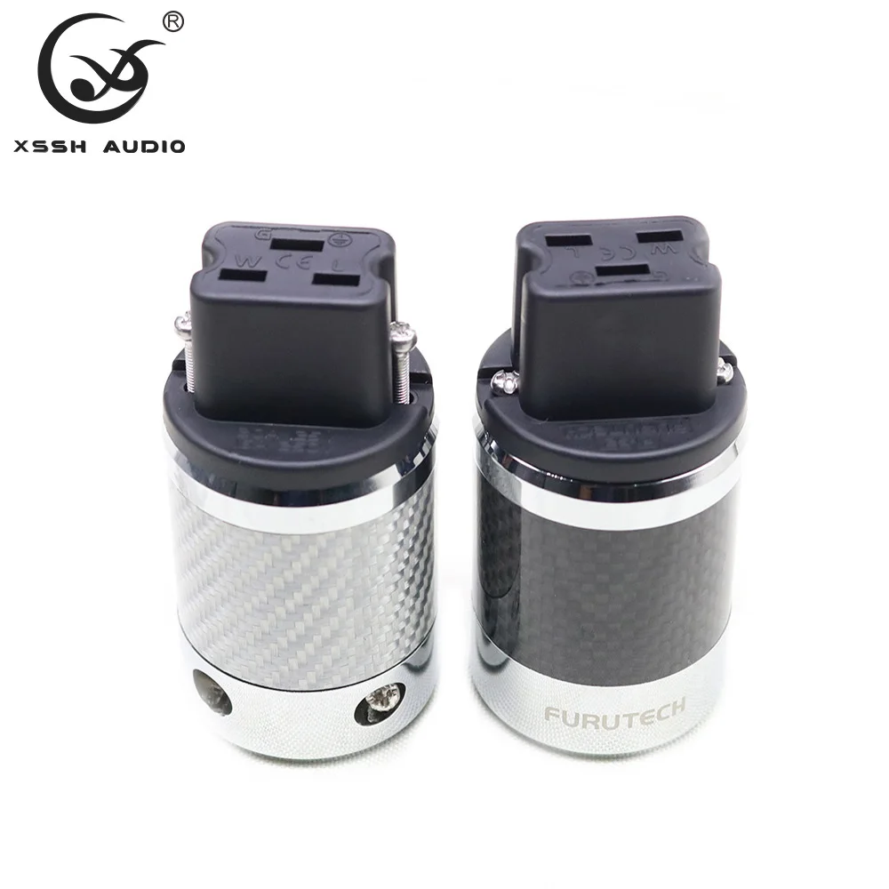 

Electrical Female Connector XSSH Audio YIVO HIFI Carbon Fiber Shell Rhodium Plated Pure Copper 3Pins AC 20A NEMA IEC Power Plug