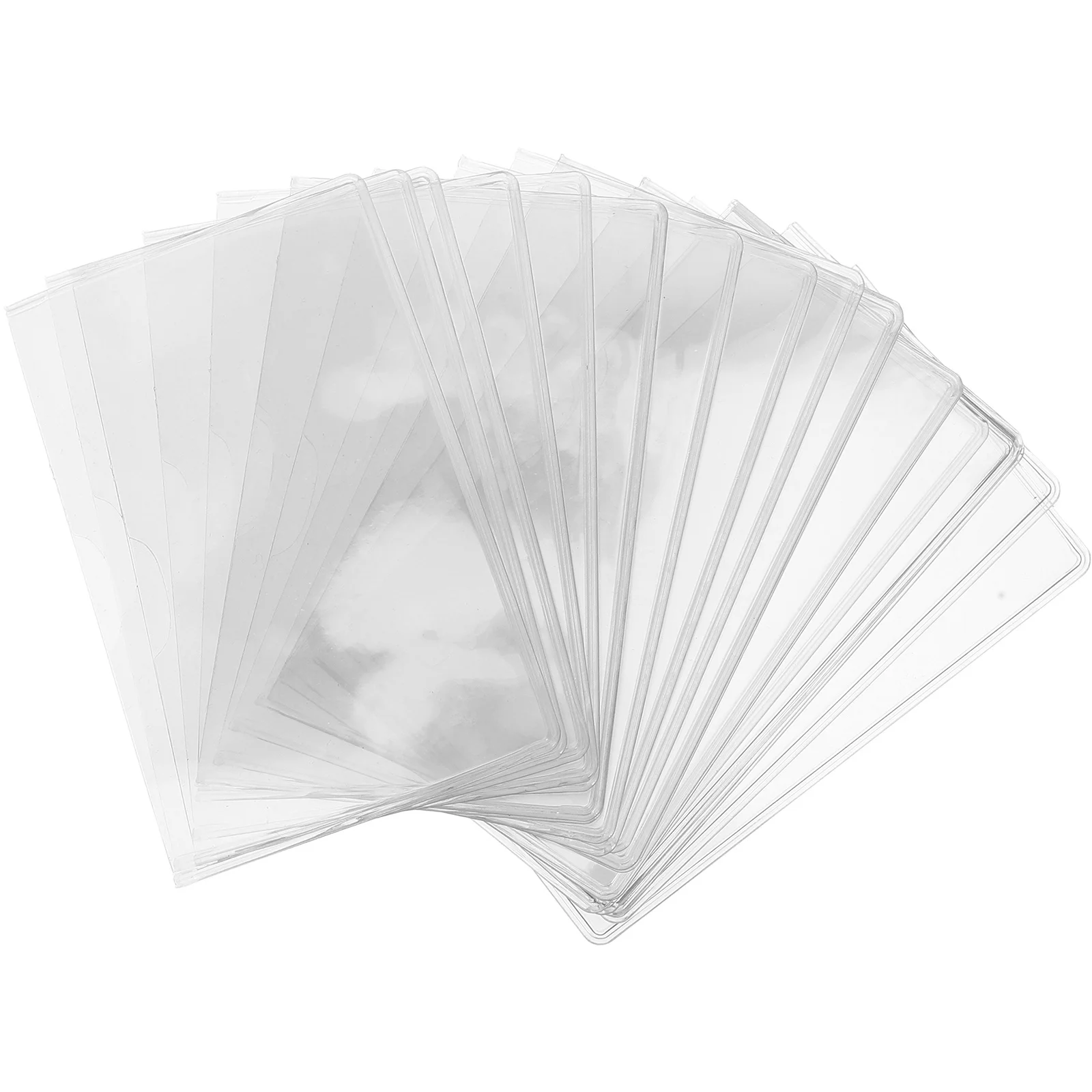 20 Pcs Card Sleeve Clear Badge Holder Vertical Covers Business Case PVC Protector Sleeves Protectors
