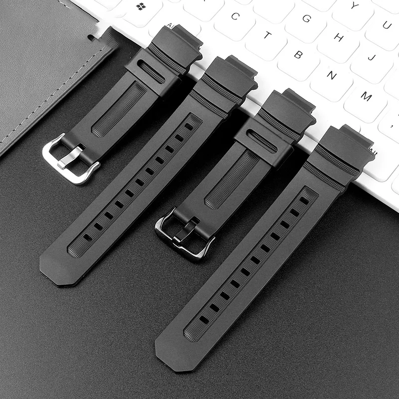 Silicone Rubber strap For Casio G-SHOCK AW-591/590/5230/282B AWG-M100/M101/G-7700 Series Waterproof Watchband Men's Accessories