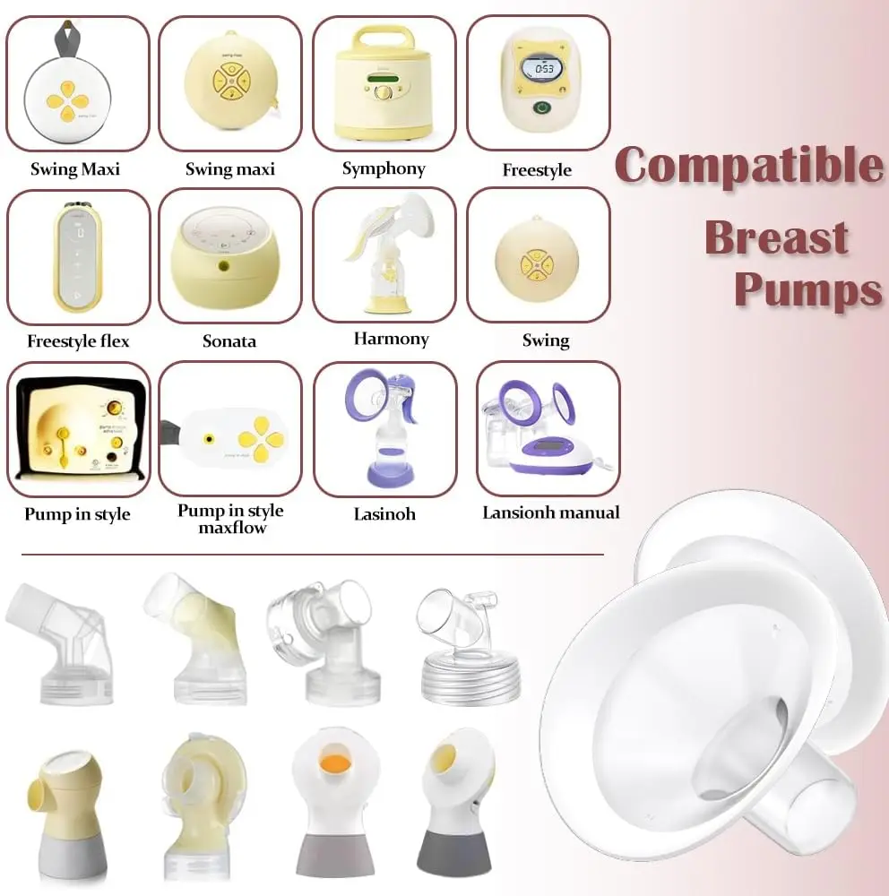 Milchpumpenteile mit weichen Randflanschen für Medela /Spectra S1 S2 9 Plus Milchpumpe, PersonalFit, Freestyle, Maxflow