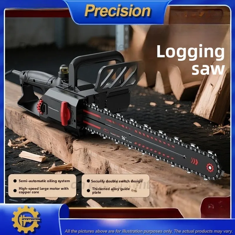 2026 Handheld Electric Chainsaw for Home Use Wood Cutting Tree Felling Lightweight 220V Corded Chain Saw Tool