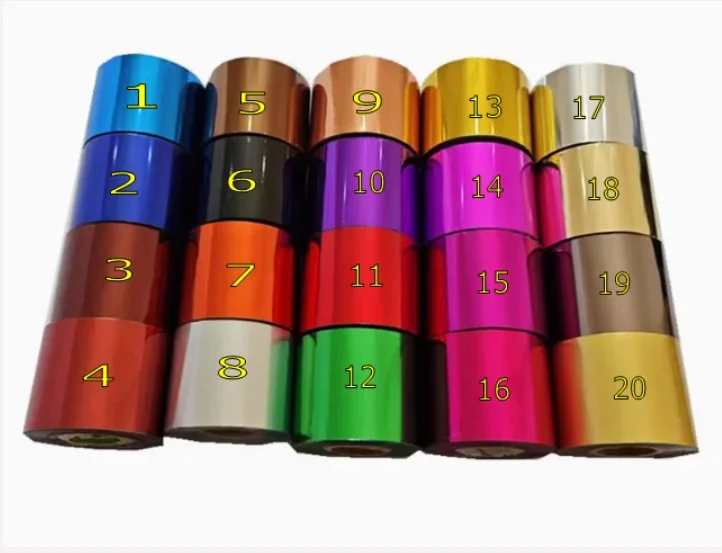 2 Rolls Hot Foil in Silver Black Gold Red Blue Green Colors Optional Size 4cmx120M for Craft And DIY Projects