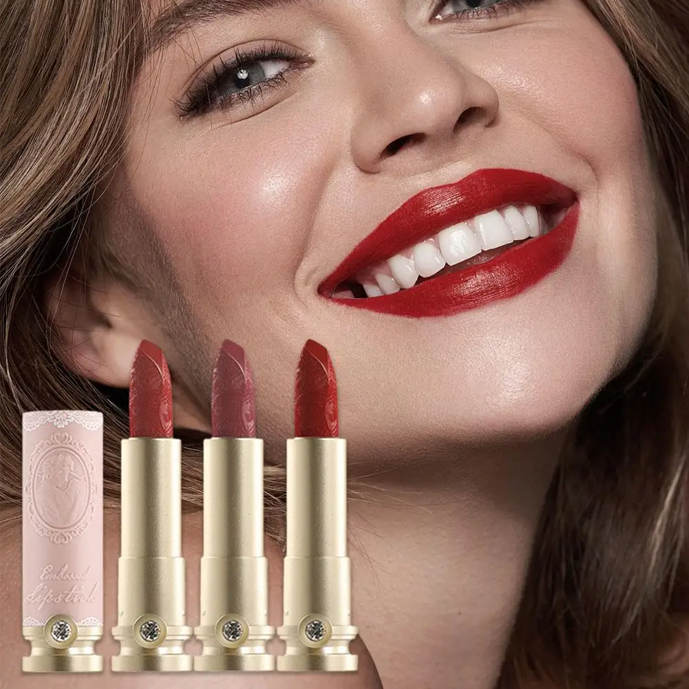 3 Colors Waterproof Velvet Lipstick Easy To Wear Longstay Long-Lasting Women Lip Makeup Cosmetic Lip Matte Stick J2B1