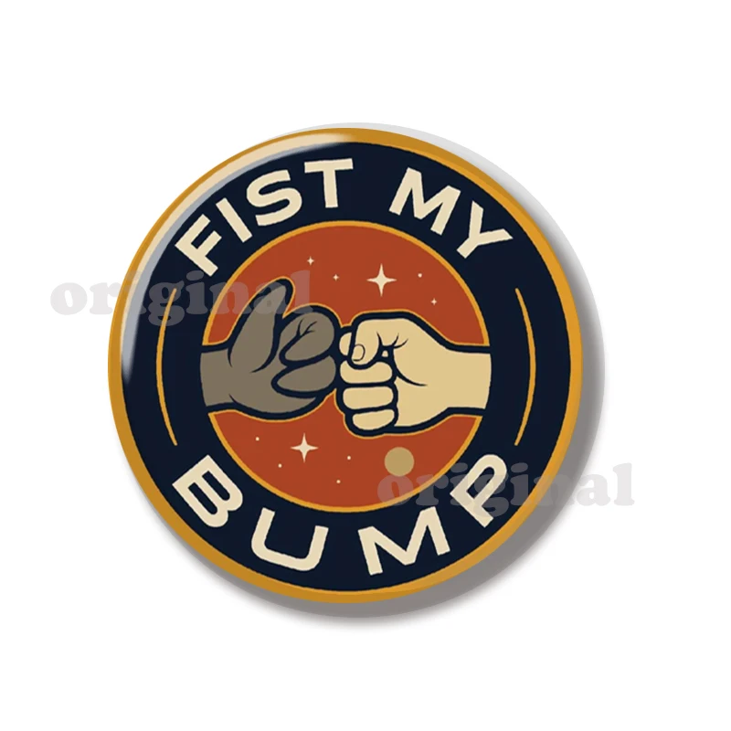 44MM Project Hail Mary Amaze Fist My Bump Pin Soft Button Pin Jewelry Creative Badge Cartoon Brooch Bag Backpack Decoration