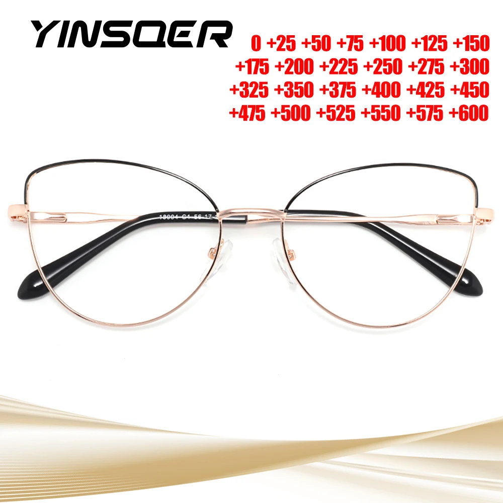 Cat Eye Glasses Frame Women's Female Luxury Eyewear Prescription Optical Eyeglasses Frames Women Anti-Blue Light Reading Glasses