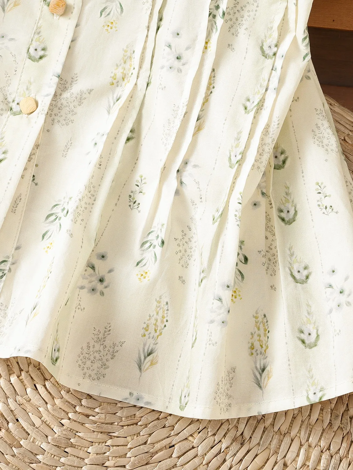 French Sle Cotton Floral Print ort Sve irt Damen Sommer Schlankheits-Spitzenkragen-Top Bubble Sve Petal Collar irt