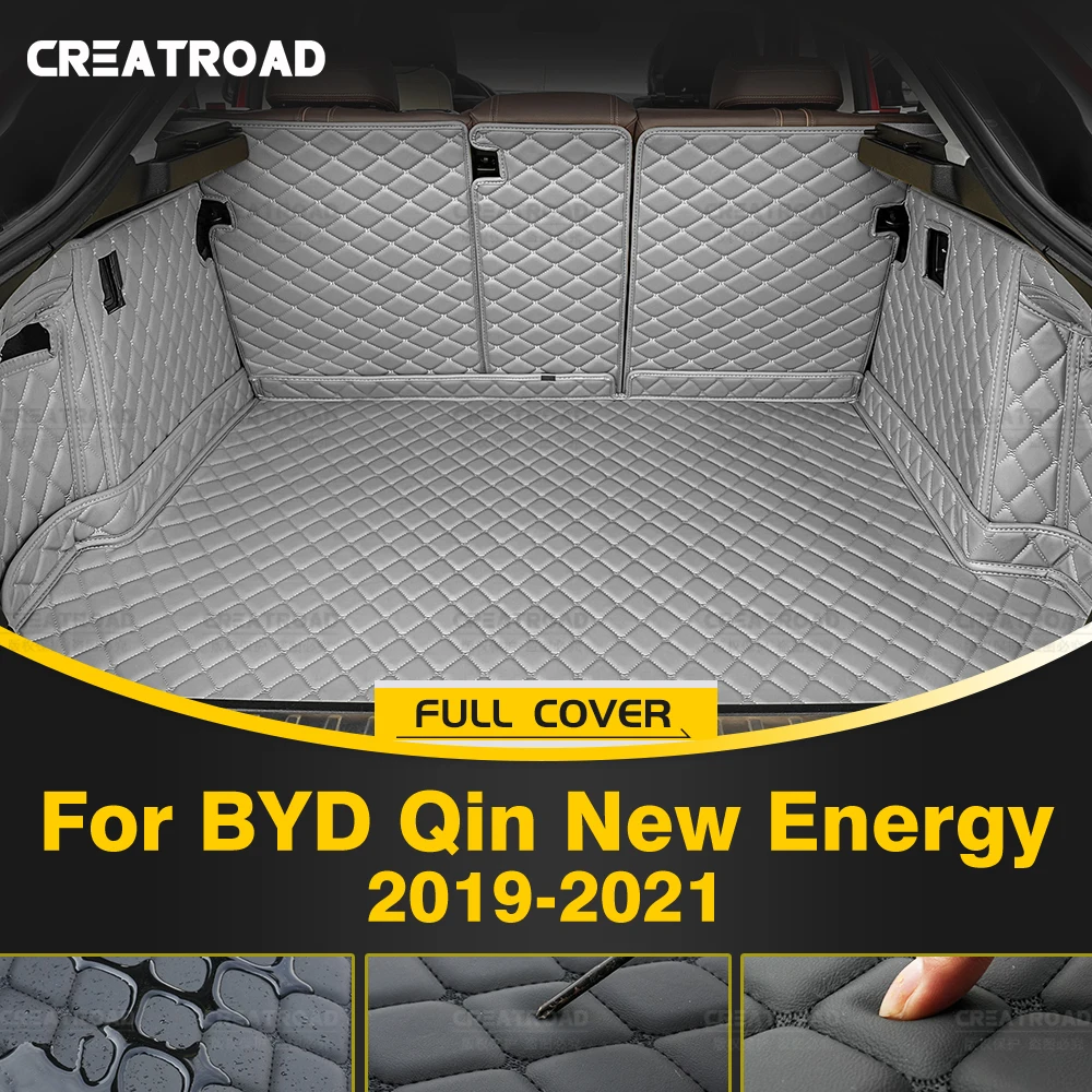 

CREATROAD для BYD Qin New Energy 2019-2021 2020, автоматический коврик для багажника с полным покрытием, автомобильный защитный коврик, грузовая подкладка, аксессуары для интерьера