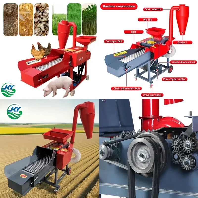 2026 CE Feed Grass Cutter Mill Machine Paddy Straw Cutting Grinder Grass Silage Crusher Chaff Cutter Suitable for Livestock