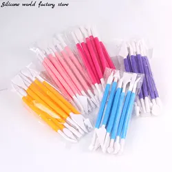 Silicone World 8pcs/Set DIY Plastic Baking Carving Tool Sugar Craft Fondant Cake Carving Cutter Chocolate Decorating Flower Clay