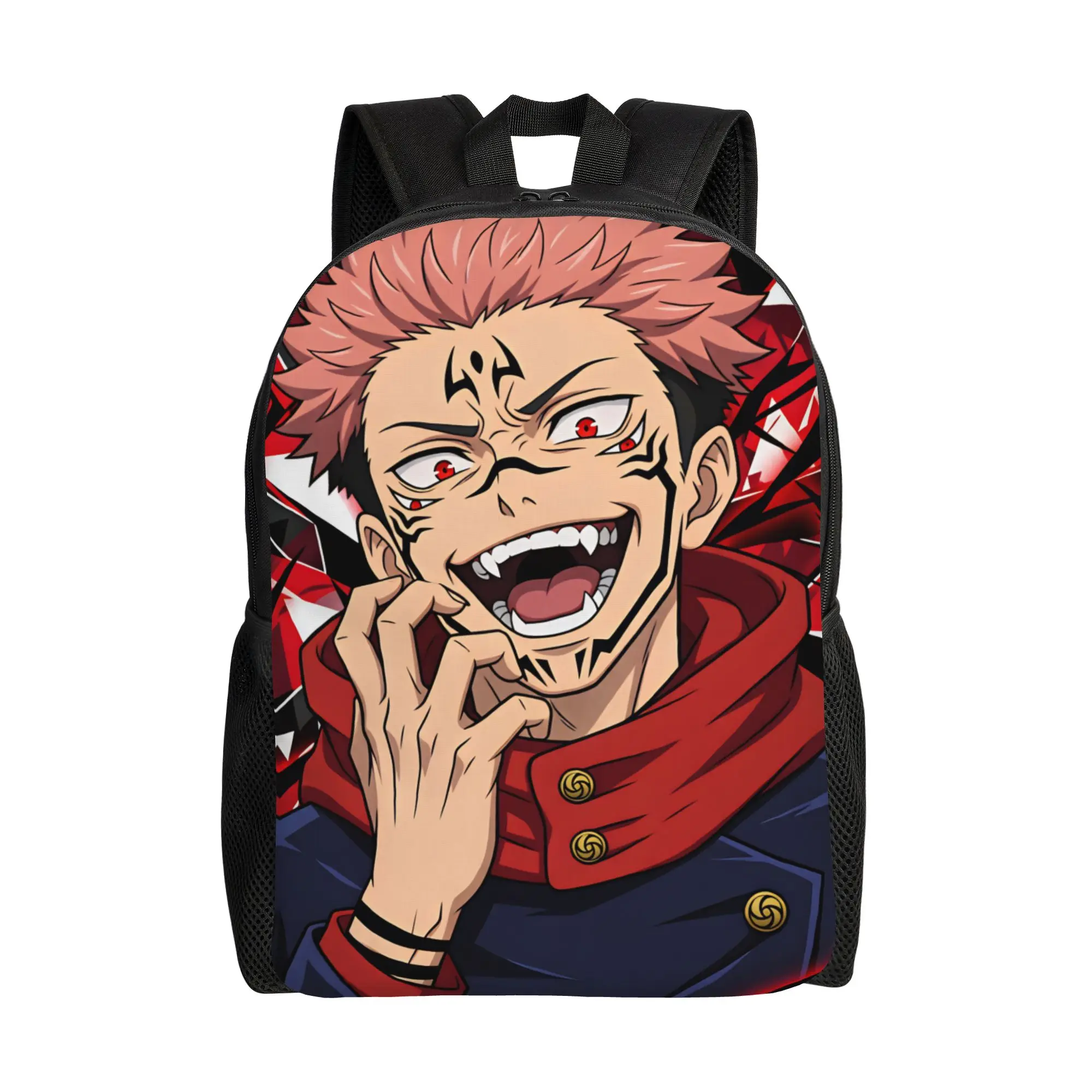 Satoru Gojo Comic Animation Backpack  Boy Polyester Outdoor Backpacks Pattern Leisure High School Bags Rucksack