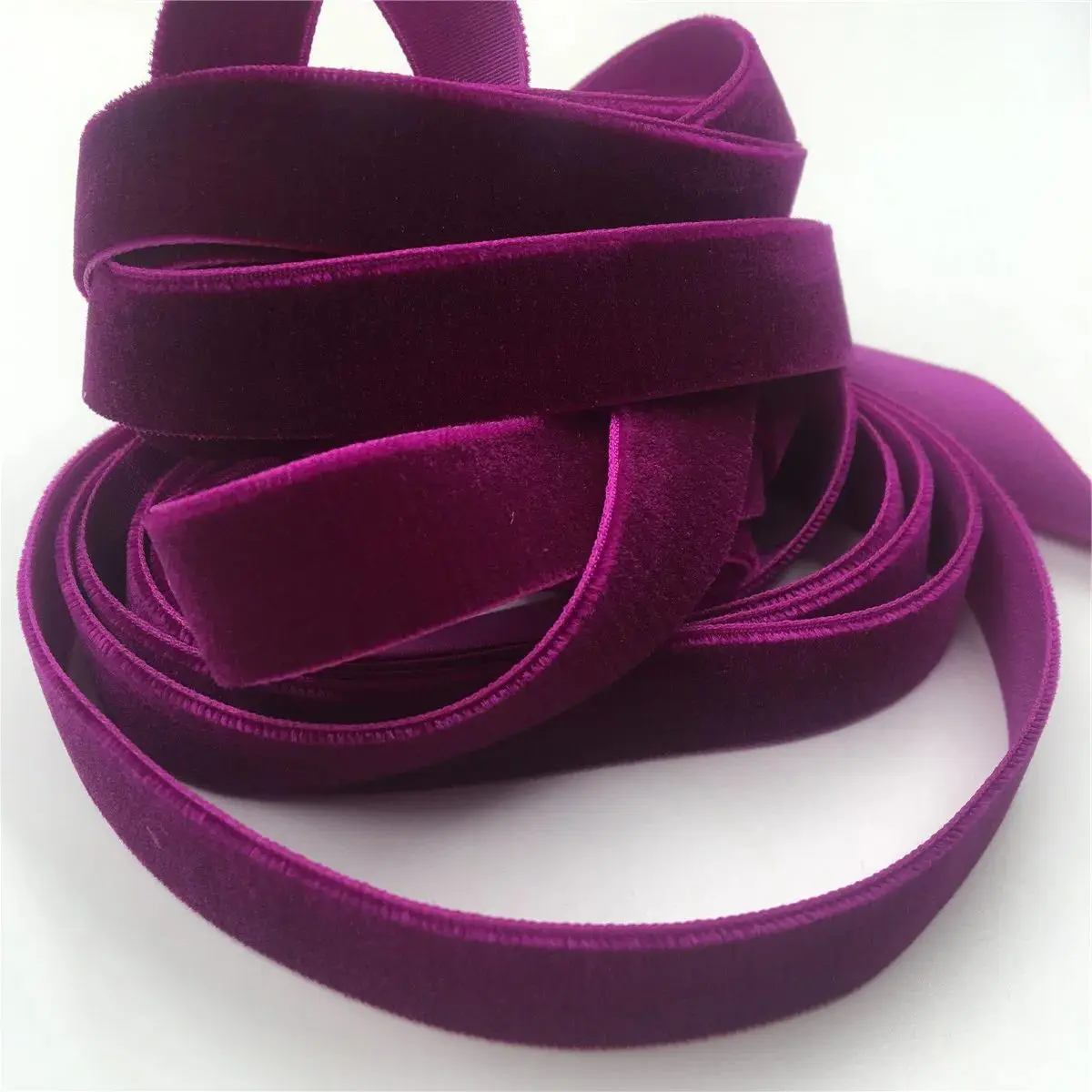 

6mm/9mm/15mm/25MM Purple Single Face Velvet Ribbon For Handmade Gift Bouquet Wrapping Supplies Home Party Decoration Christmas