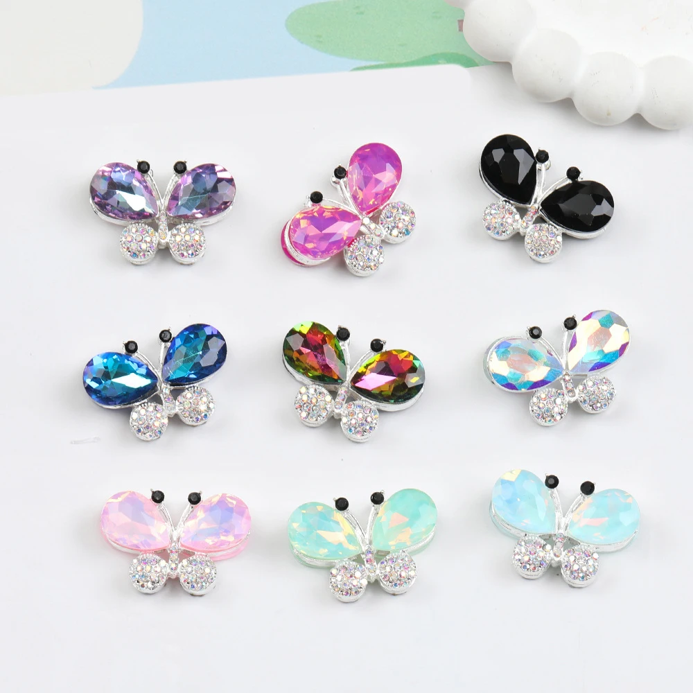 

Cordial Design 20Pcs 25*35MM Metal Beads/DIY/Hand Made/Rhinestone Effect/Jewelry Findings & Components/Butterfly Shape #17397