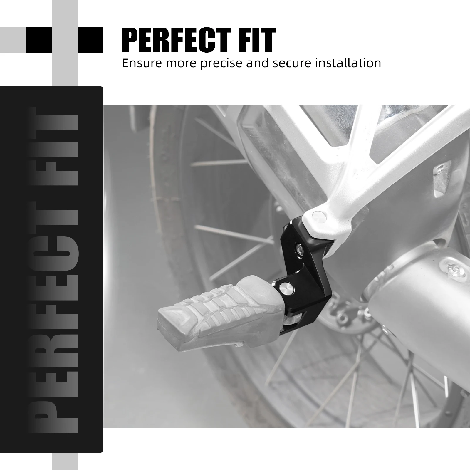40mm Lower Motorcycle Footrests Footpeg Lowering Brackets for BMW R1250GS Adventure R1250GSA 2018-2024 R1250GS 2018-2023