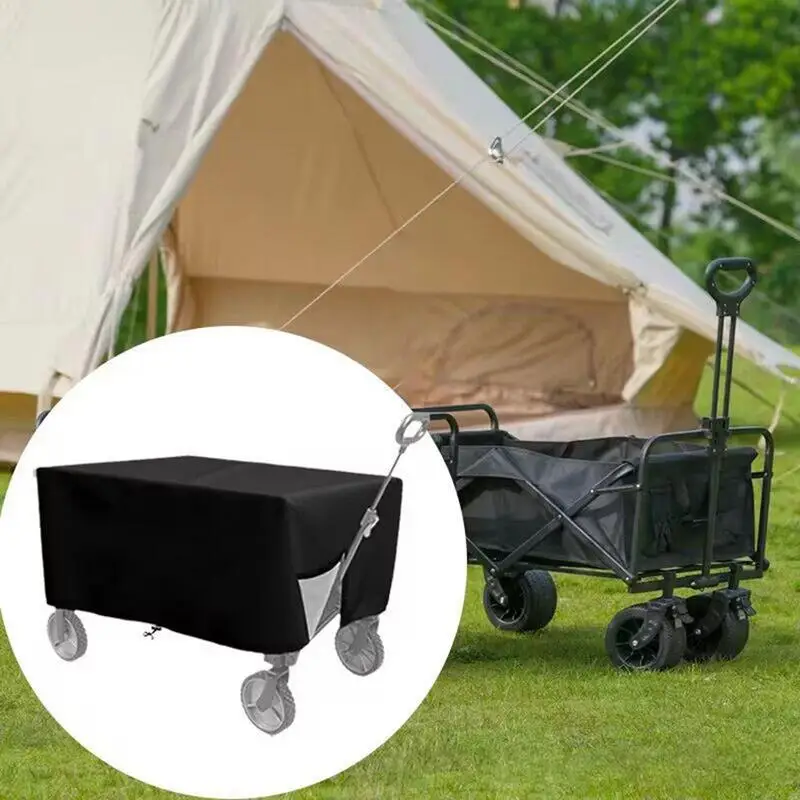 210D Oxford Fabric Waterproof Black Cart Protector Garden Cart Accessories For Sunlight Snow Dust And Water Protection