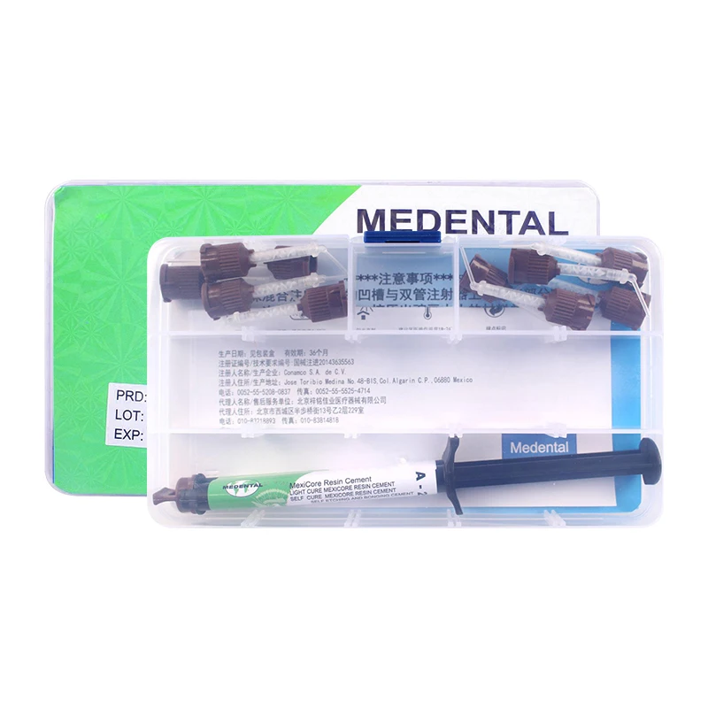 Dental resin Light restorer filling material laboratory Medental Dual Cure Resin Adhesive (Self-Etching)