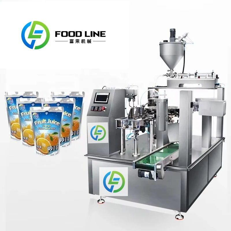 Ketchup Liquid Filling Standing Bag Doypack Fruit Beverages Jelly Juice Stand up Premade Pouch Packing Machine