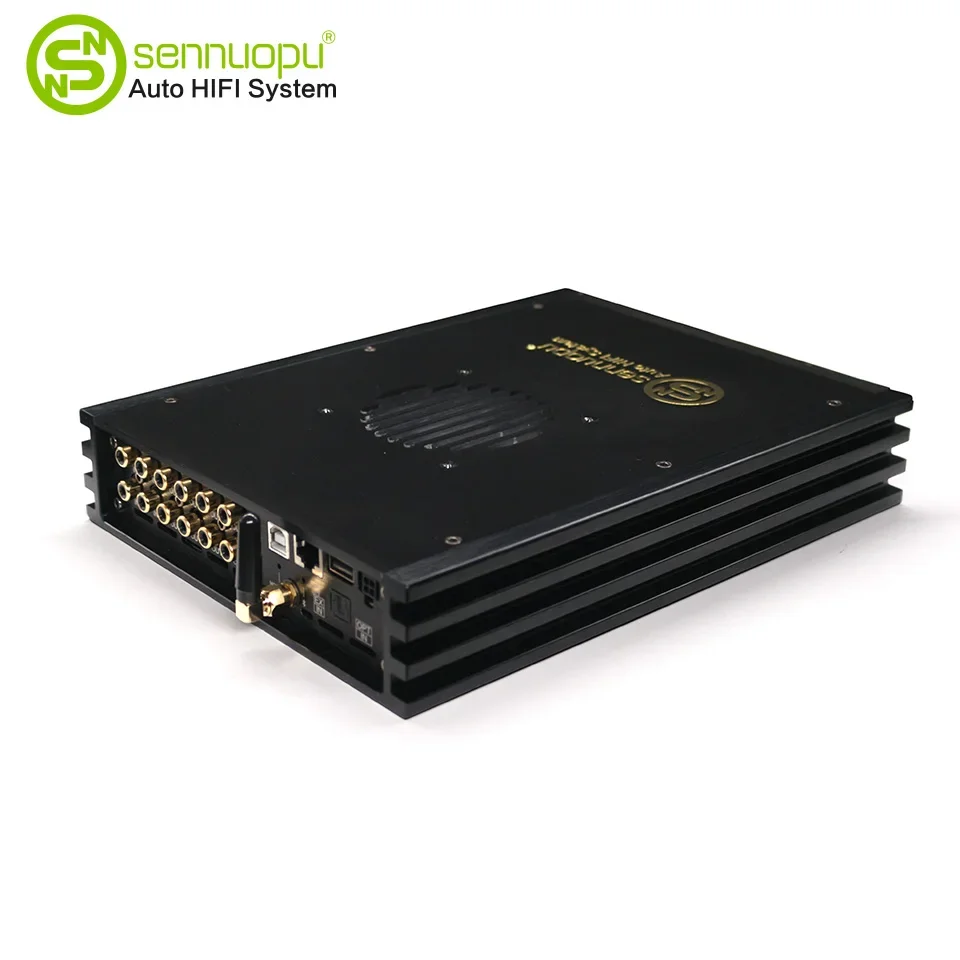 Sennuopu Car DSP Amplifier 6 CH Amplifier 12V Universal Audio Sound Card Optical Input