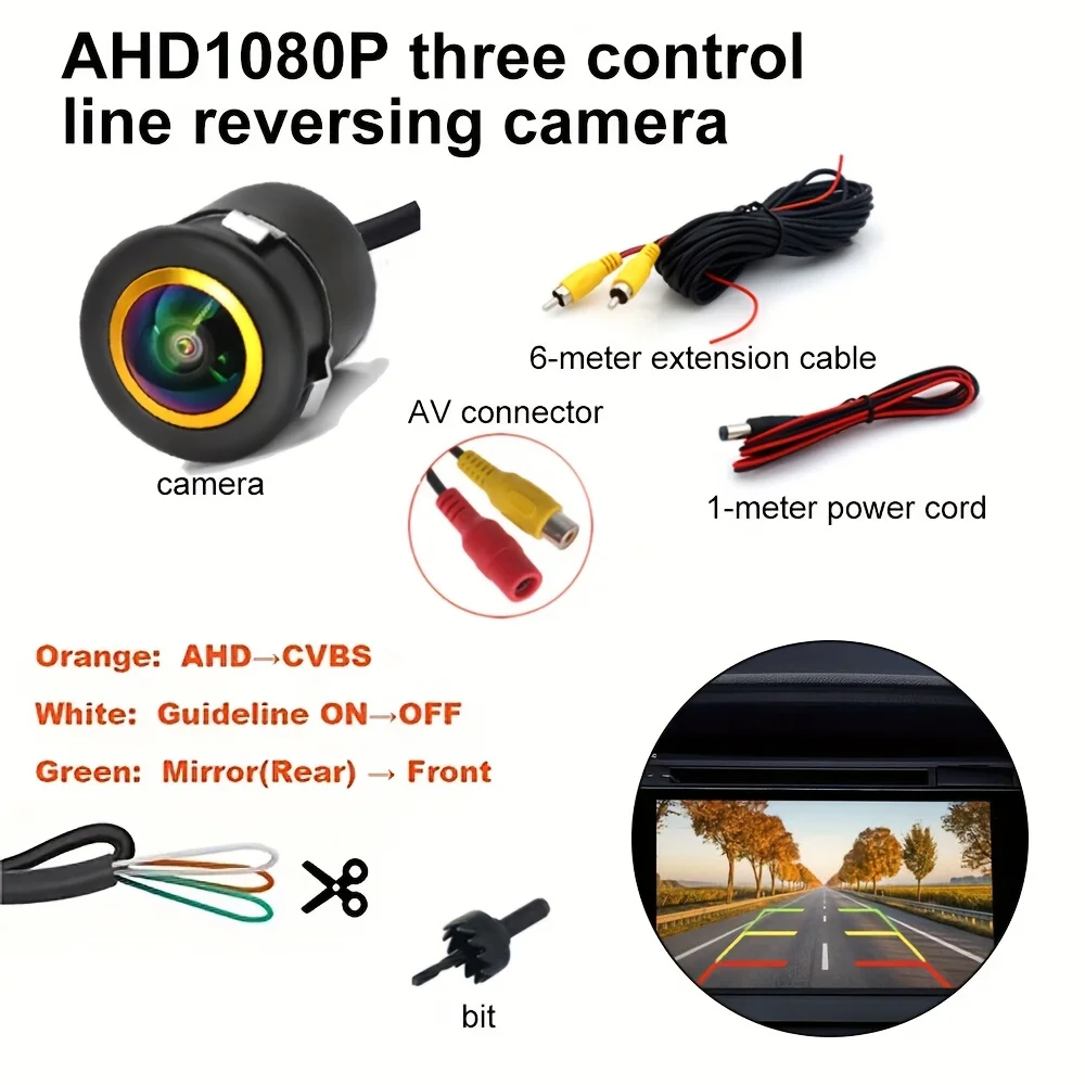 A Versatile Wide-Angle Vehicle Camera Featuring, Supporting AHD-1080P And CVBS, Designed for Front, Rear, Left, And Right Views