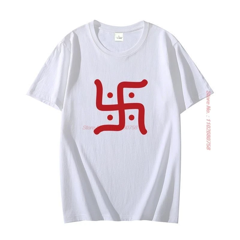 Hindu Swastika Classic Harajuku Graphic T Shirts Cotton men's Short Sleeve t-shirt Summer Harajuku Streetwear Mens Clothes