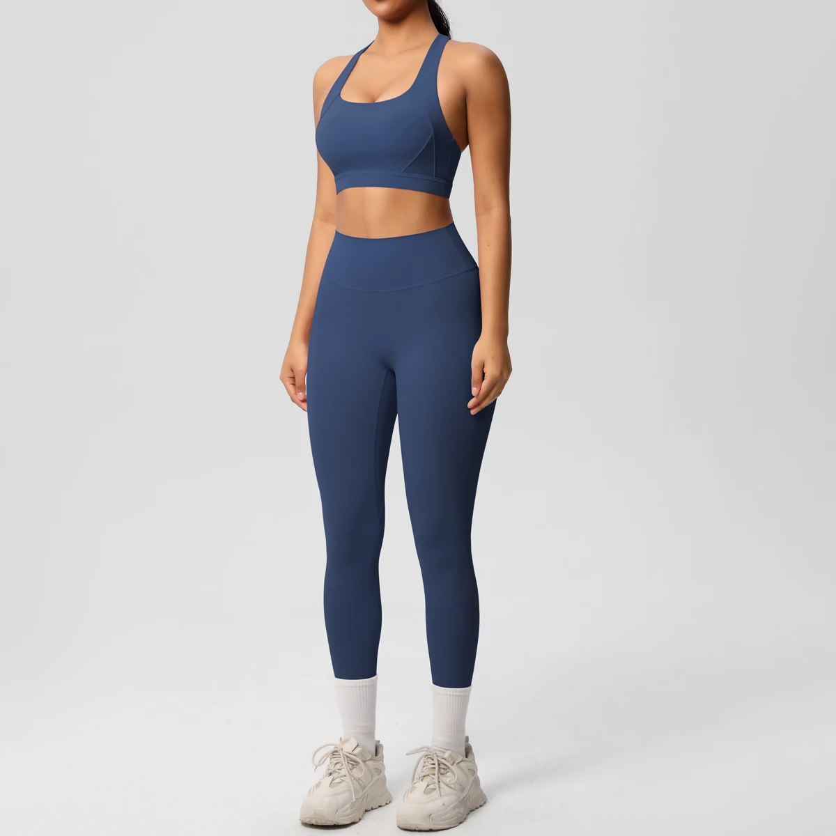 2 pezzi Abbigliamento sportivo Set da yoga Palestra Reggiseno sportivo Leggings Abbigliamento Abbigliamento sportivo Tute da yoga per donna Set fitness Tuta