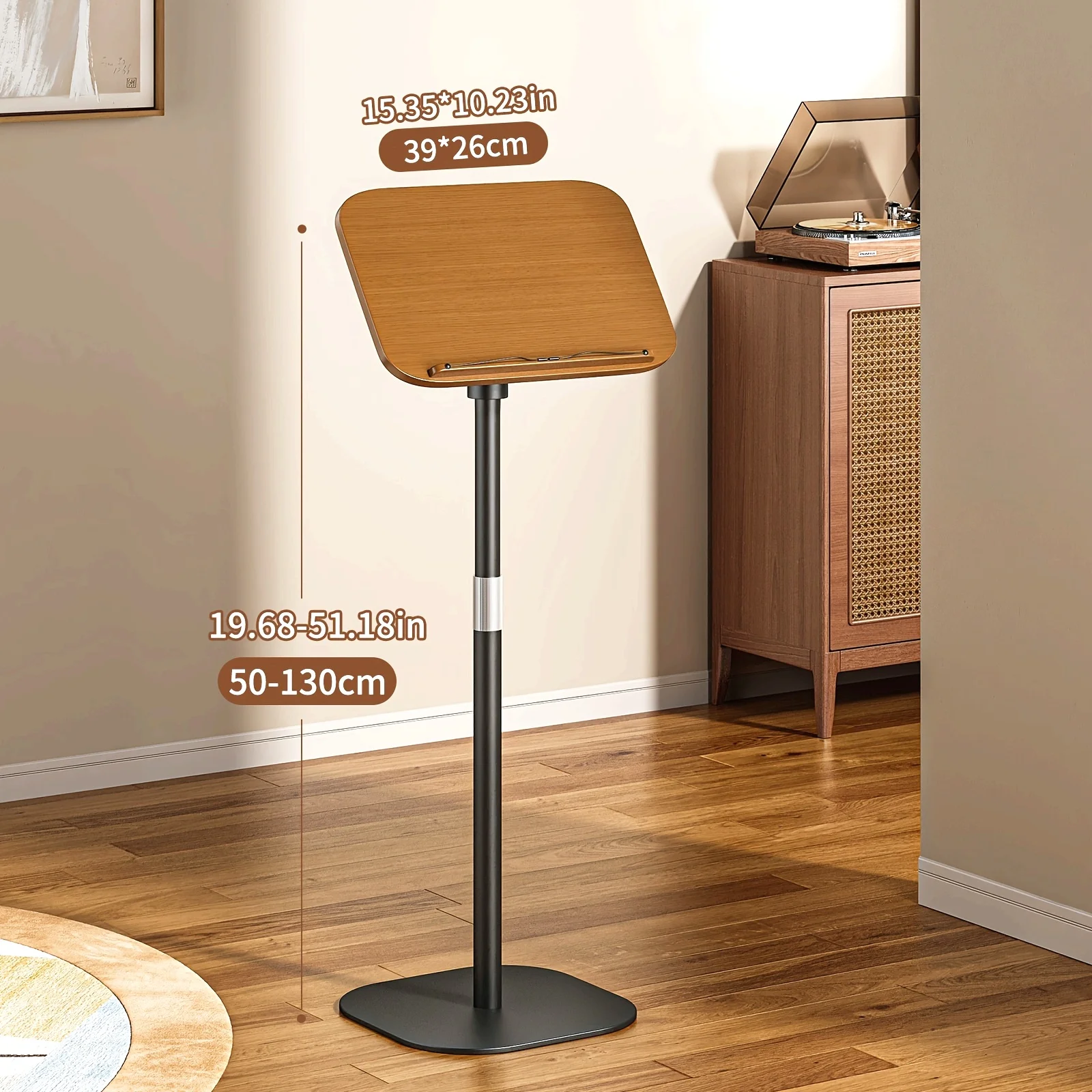 Floor-Standing Reading Book Holder Multi-Functional Music Stand Adjustable Height Retractable Book Holder Fixed Book Holder