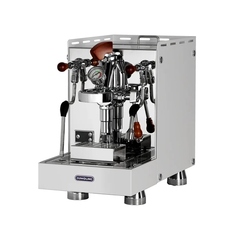 semi-automatic coffee machine, made of stainless steel material，Industrial style，Multi functional machine