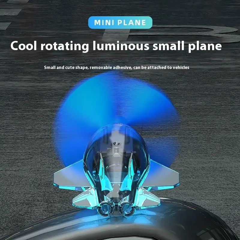 1 قطعة تعمل بالرياح LED طائرة زخرفة للدراجات النارية المقود سيارة مرآة الرؤية الخلفية في الليل الدورية LED أضواء الديكور