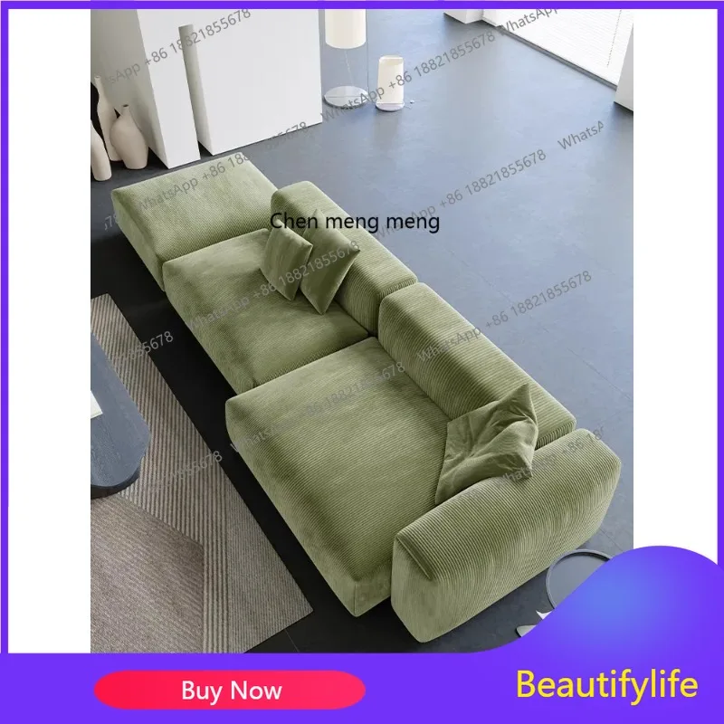 B73 Removable and washable corduroy tofu sofa free combination sofa module straight combination