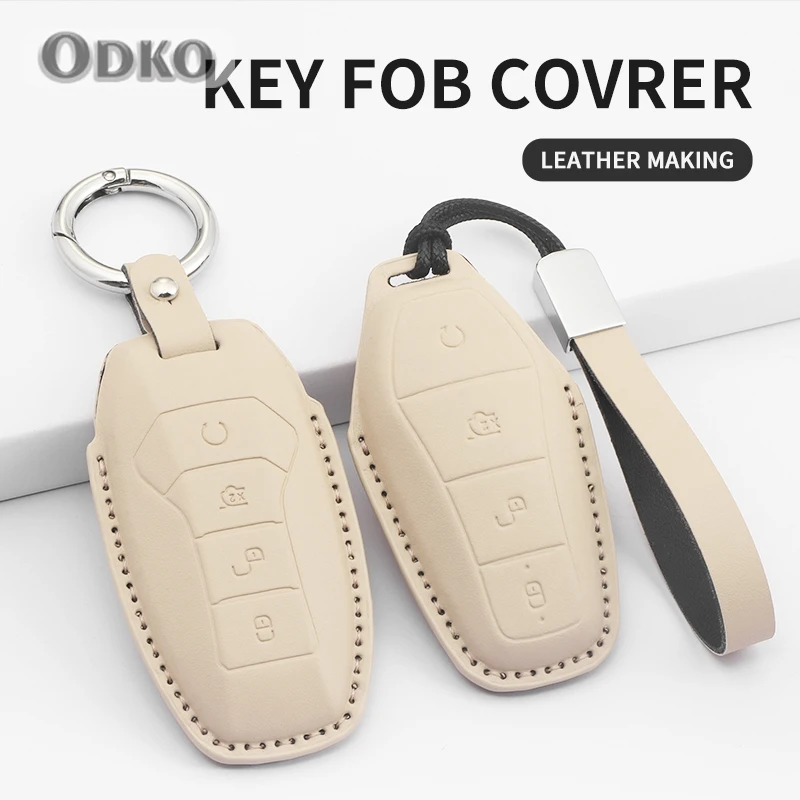 Car Key Cover For BYD Atto 3 Han EV Dolphin PU Car Key Protector Shell Accessories