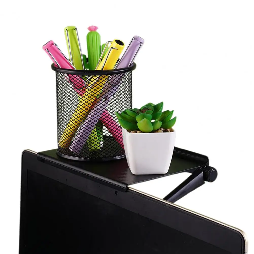 Стеллаж для хранения, регулируемый кронштейн-органайзер для экрана телевизора и компьютера с прочной несущей способностью для простой установки, полка-держатель монитора