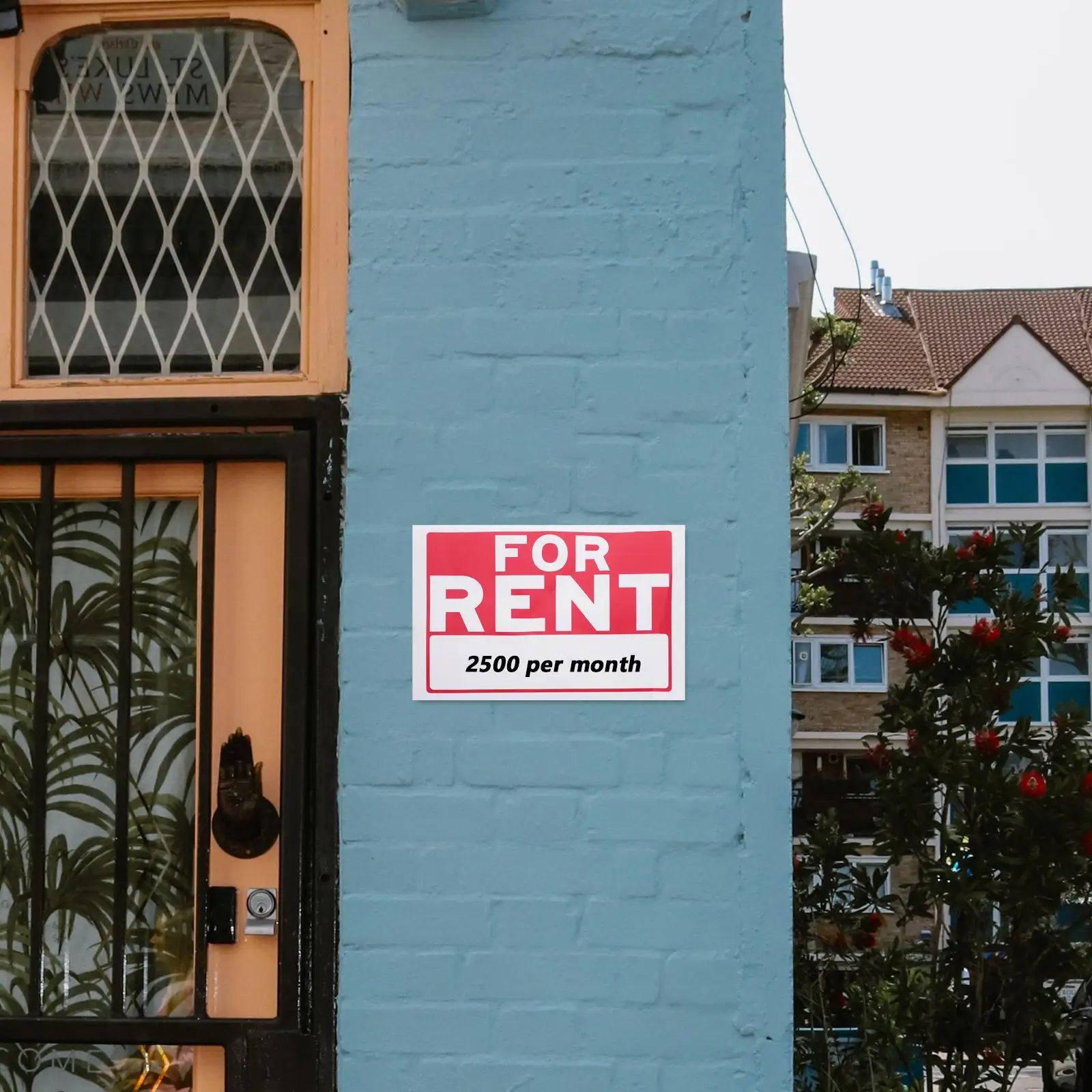 ملصق فينيل مقاوم للماء للإيجار، ملصق عرض أسعار واضح، لا بقايا، ملصق مجلد علامة تأجير سهل الاستخدام