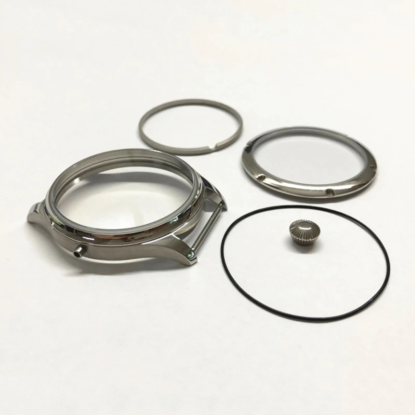 44mm Watch Case 316L Stainless Steel for ETA 6497 6498 for ST3600 3621 Hand-rolled Mechanical Movement Watch Case Replacement