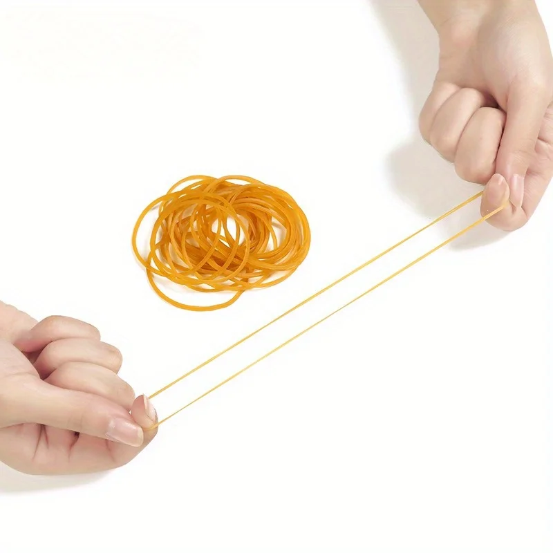 150pcs Synthetic Rubber Yellow Multi-Purpose Elastic Bands, Diameter 38mm, Durable, with Strong Elasticity
