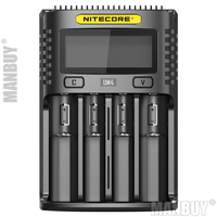 Nitecore UM4 Intelligent USB 4 Slot Charger LCD Display Ni-Cd Ni-MH Li-ion IMR 18650 Battery Automatic Universal  MAX 3A Output