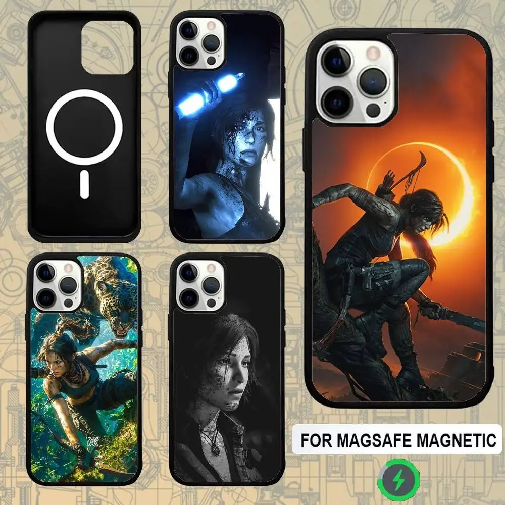 

Tomb Raider Lara Croft Phone Case For IPhone 17,16,15,Pro,Max,Air,14,Plus,13,12,11 Magesafe Wireless Charge Cover