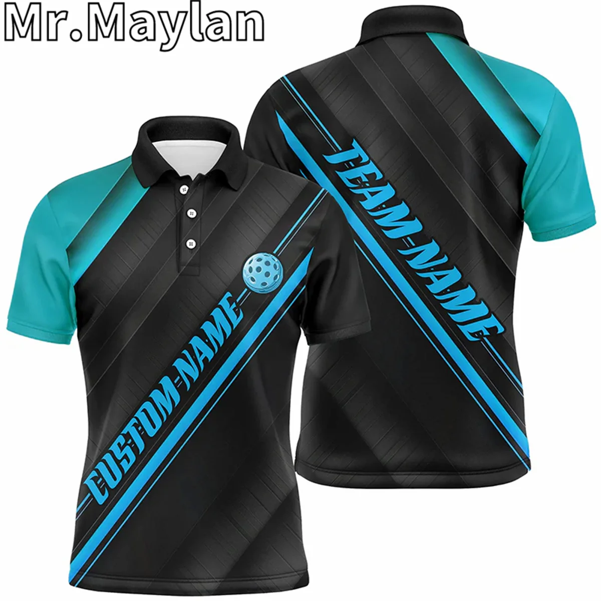 3D Custom Multi-Color Pickleball Tournament Polo Shirts Men Wome For Players Pickleball Team Uniform Gifts for Pickleball Lovers