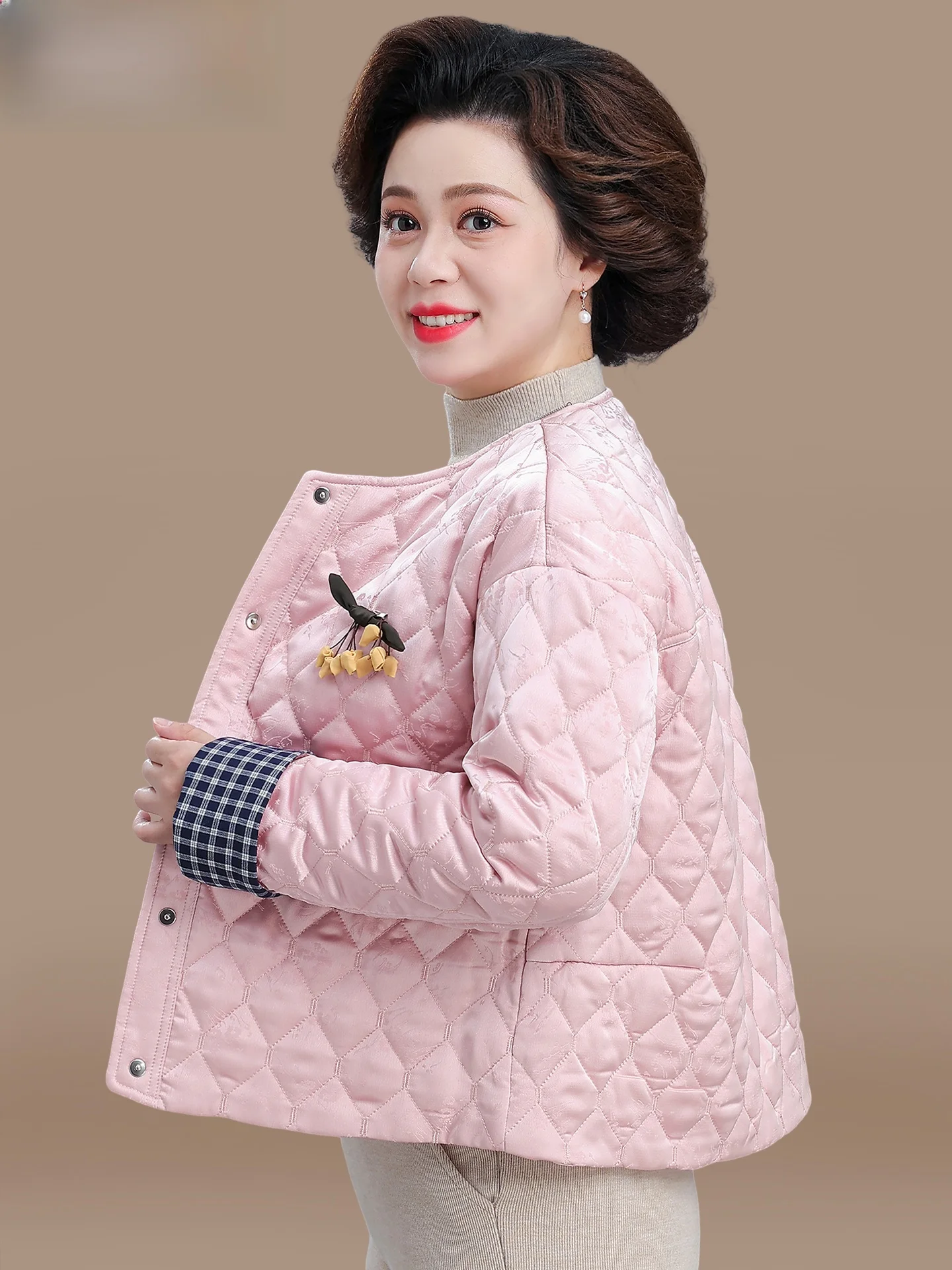 

Lightweight Cotton Jaet for orter Women Winter Faion Outerwear Stand Fit Long Pants Regular Sve round Ne Single...