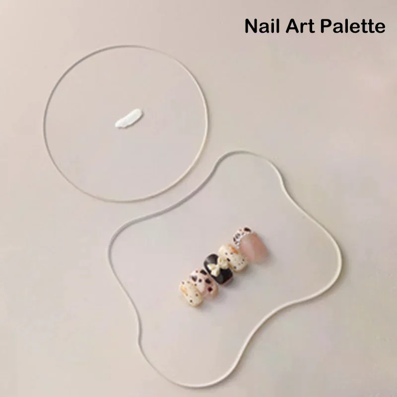 Art Acrylic Transparent Showing Shelf Setting Circular Irregular Acrylic Color Palettes Multifunction Display Board Tools Nails