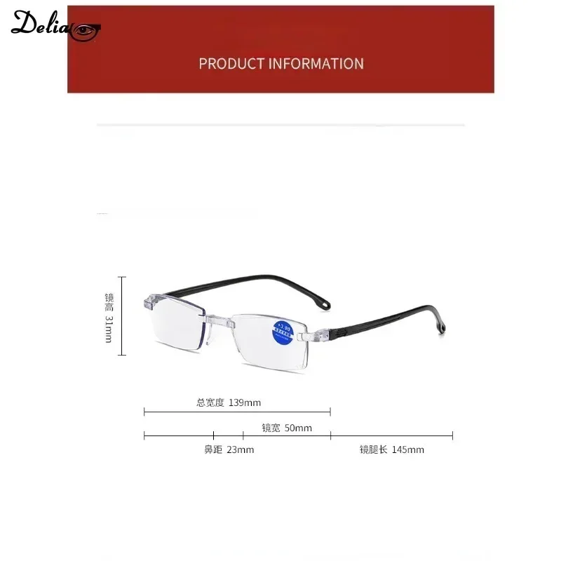 Elder Ultralight Reading Glasses for Men Women Retro HD Lens Blue Light Blocking Eyewear Classic Square Far Sight Eyeglasses