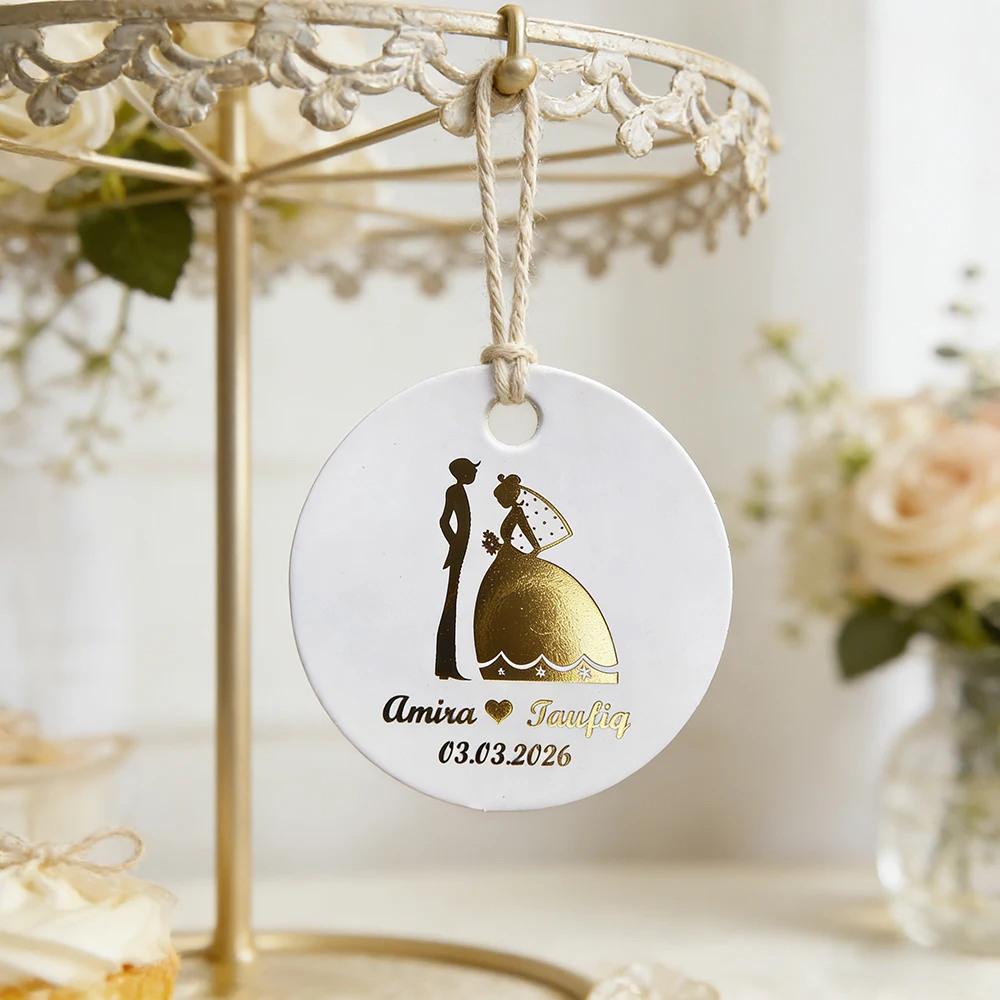 Wedding Label Customization, Gold Text, Hot Stamping Craft Paper Labels, Holiday Gift Labels Print Any Text