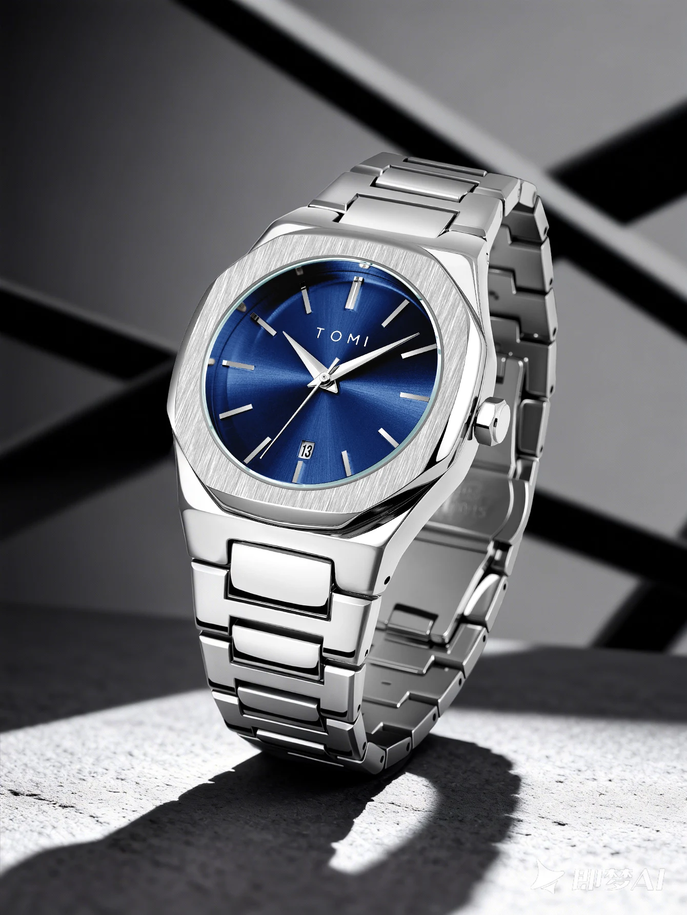 Men's Quartz Watch New Fashion Box Set Cufflinks Ring Fashion Set Box Watch as a Gift for Men's Gift Box