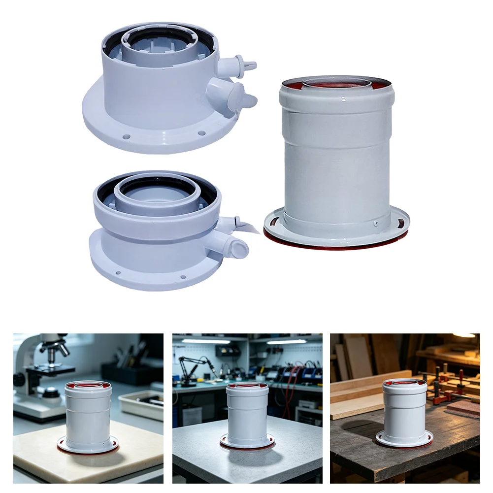 Hard Wearing Square to Round Transition Flange for For fireplace and HVAC Ducting Systems Galvanized Iron 12x12x14cm