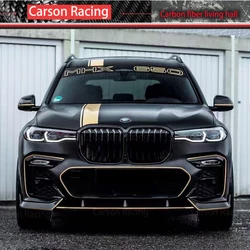 For BMW G07 X7 M Sport 2019-2022 Front Bumper Spoiler  Lip Carbon Fiber Front Lip  Gloss Black Lip G07 Forge Carbon  Fiber Lip