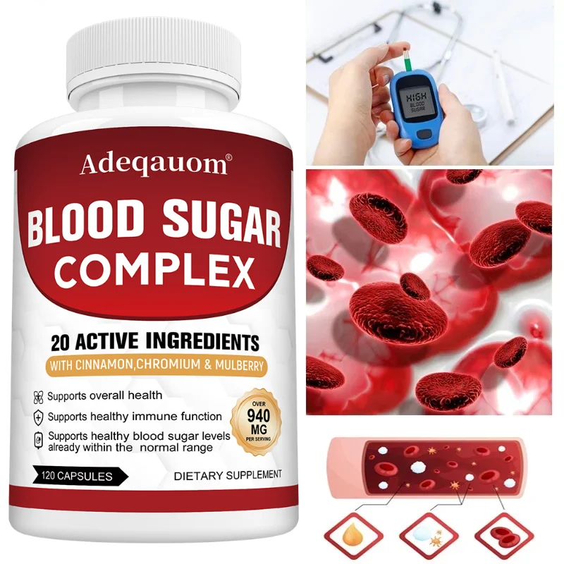 

Blood Sugar Support with Cinnamon & Bitter Melon, Support Healthy Glucose Metabolism, Balance Blood Sugar & Cholesterol Health