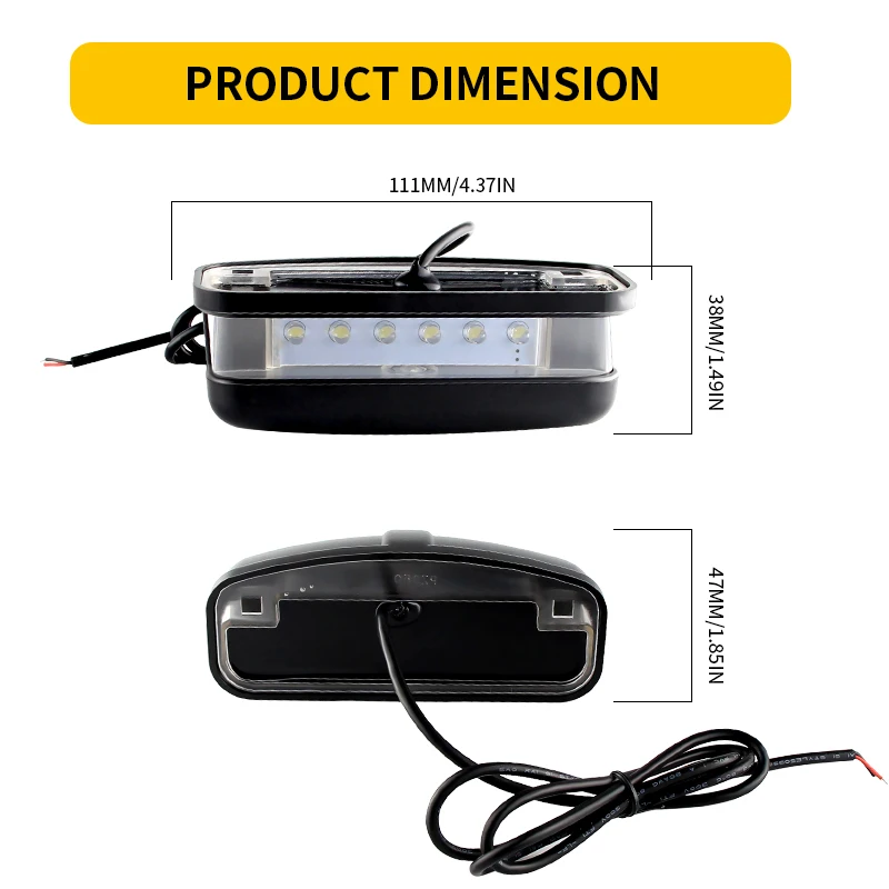1PC LED License Plate Light Rear Number Plate Lamp For Land Rover 90 110 130 all models 1983-1990 Defender 90/110/130 All Models