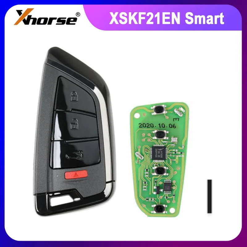 Xhorse Smart Remote Key Memoeial Knife Style II 4 Buttons Shiny Black Color XSKF21EN