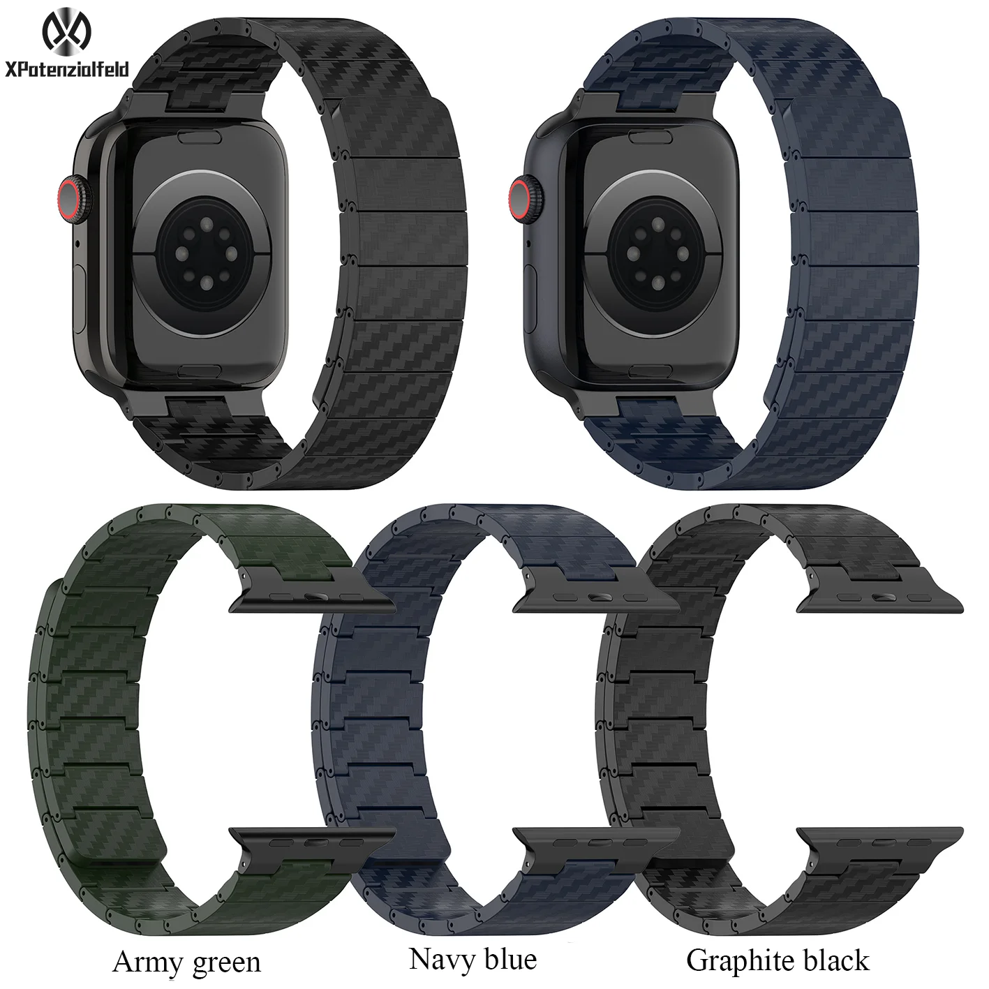 iWatch wristband Carbon Fiber Magnetic Strap,S9iWatch,Ultra Men's Business Sports Trendy BrandUltralight,Comfortable Wristband