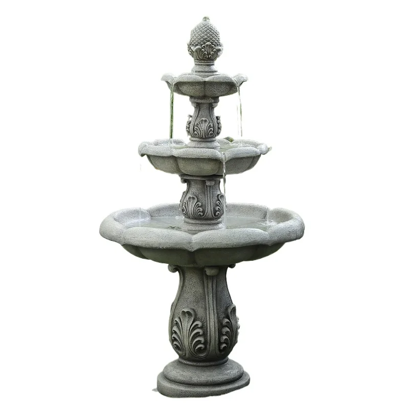 Outdoor running water makes money fountain ornament circulation pool courtyard garden villa hotel floor-to-ceiling landscape dec