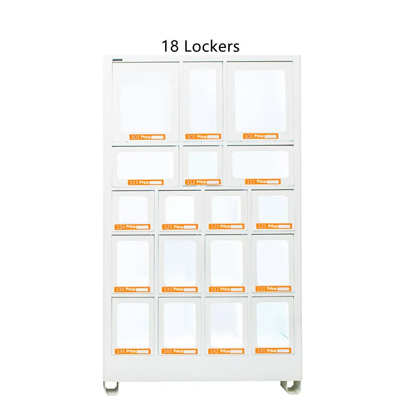 Haloo Vending Machine Supplier 32 Lockers on the Vending Machine 21.5inch Touch Screen on the Machine Coin Cash and Card Reader